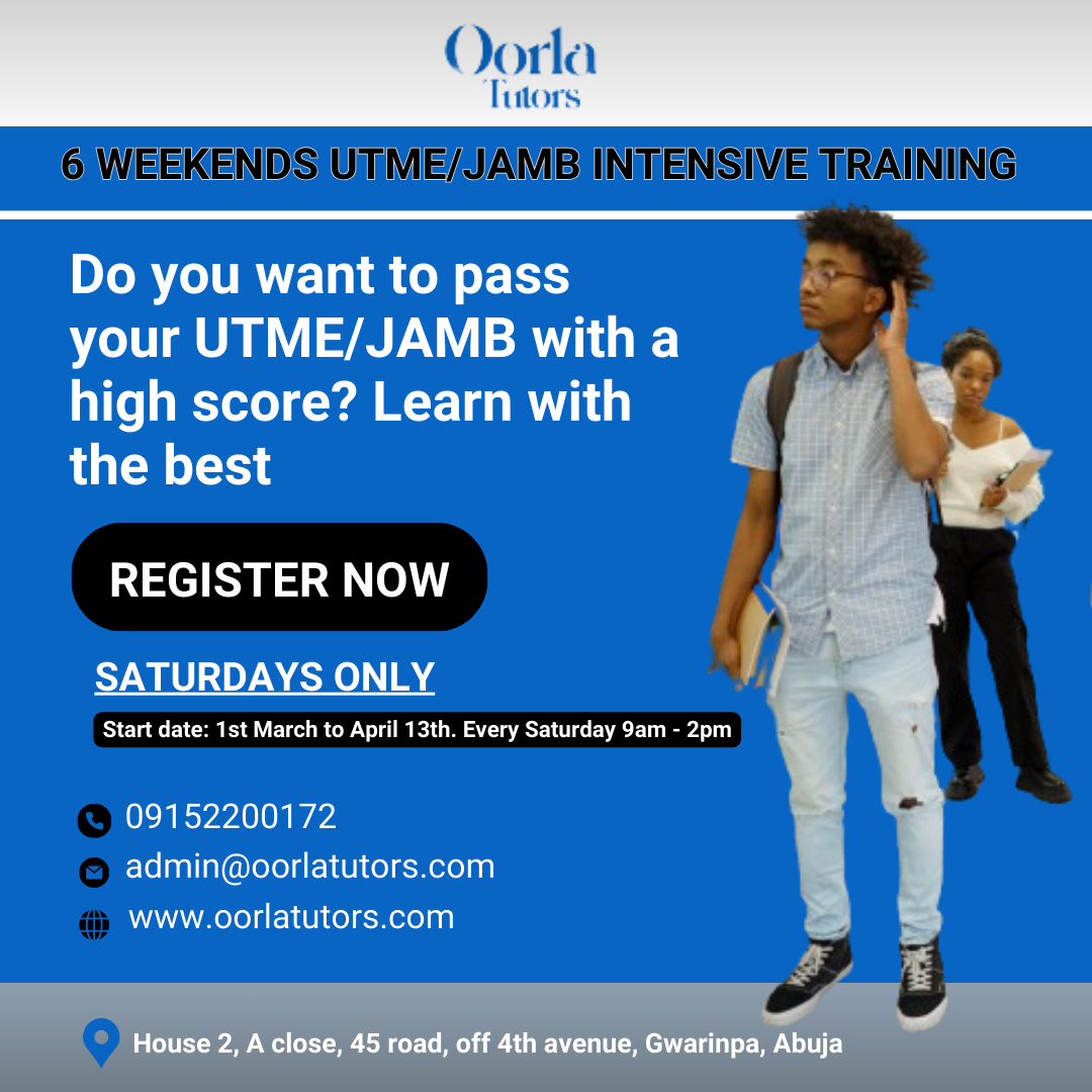 You are currently viewing Oorla Tutors: Crowned the Best JAMB, UTME, and WAEC Tutoring Organisation in Abuja